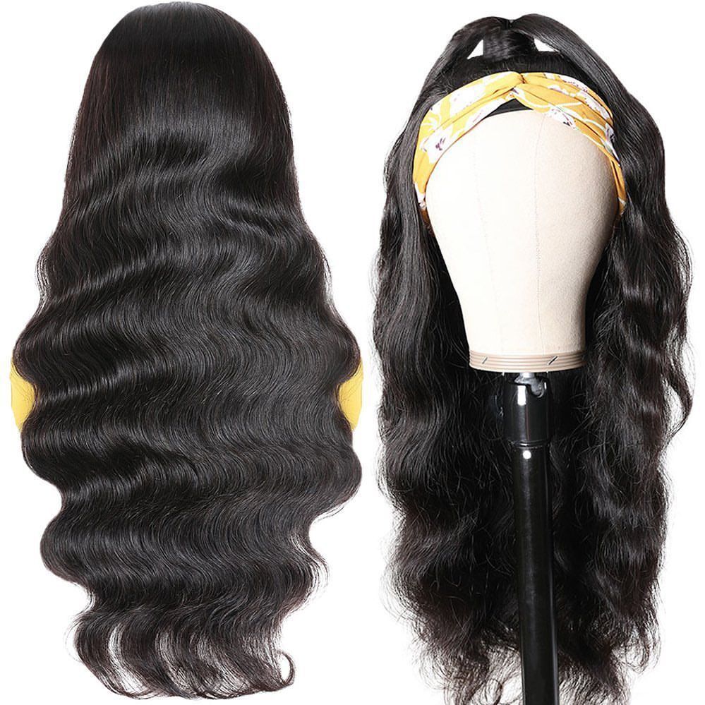 August - 26" Headband Human Hair Wig