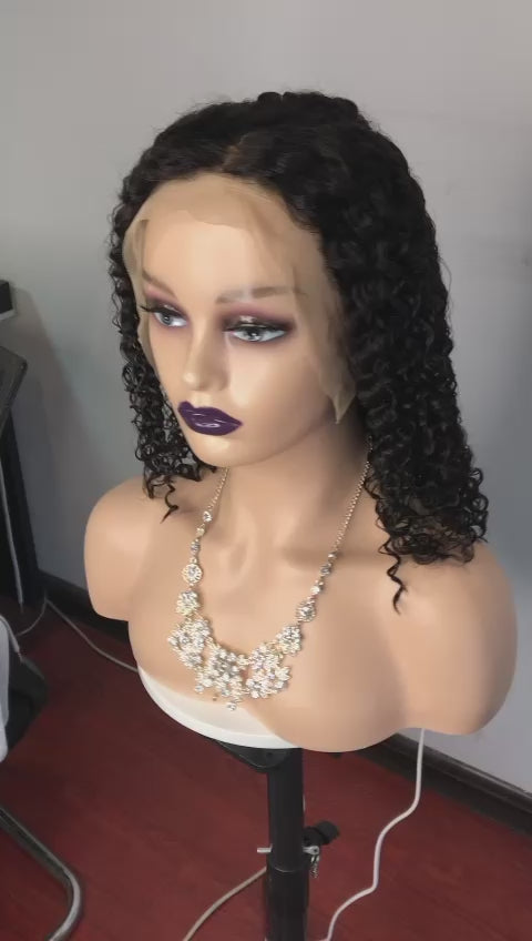 "Crystal" Curly 13x4 Lace Wig 14", 180% density