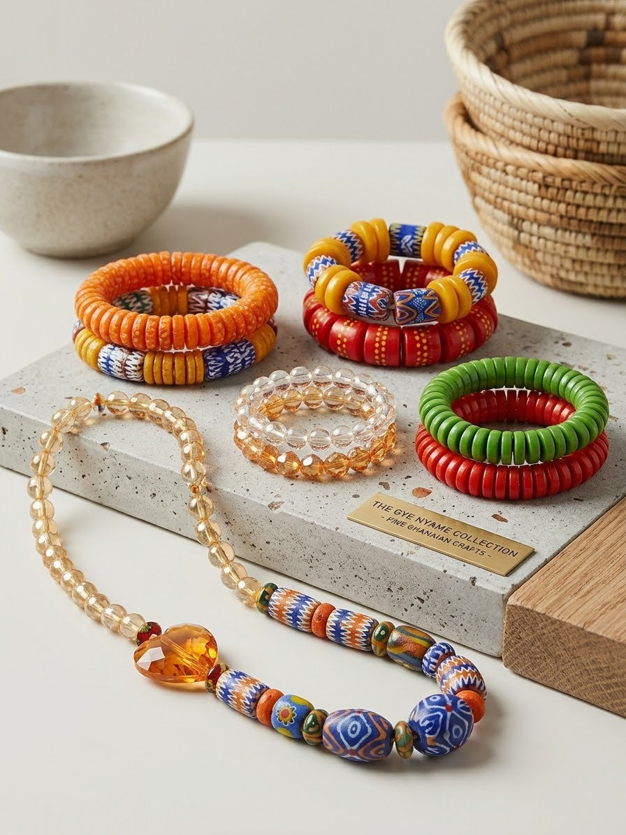 Refined Ghanaian beads