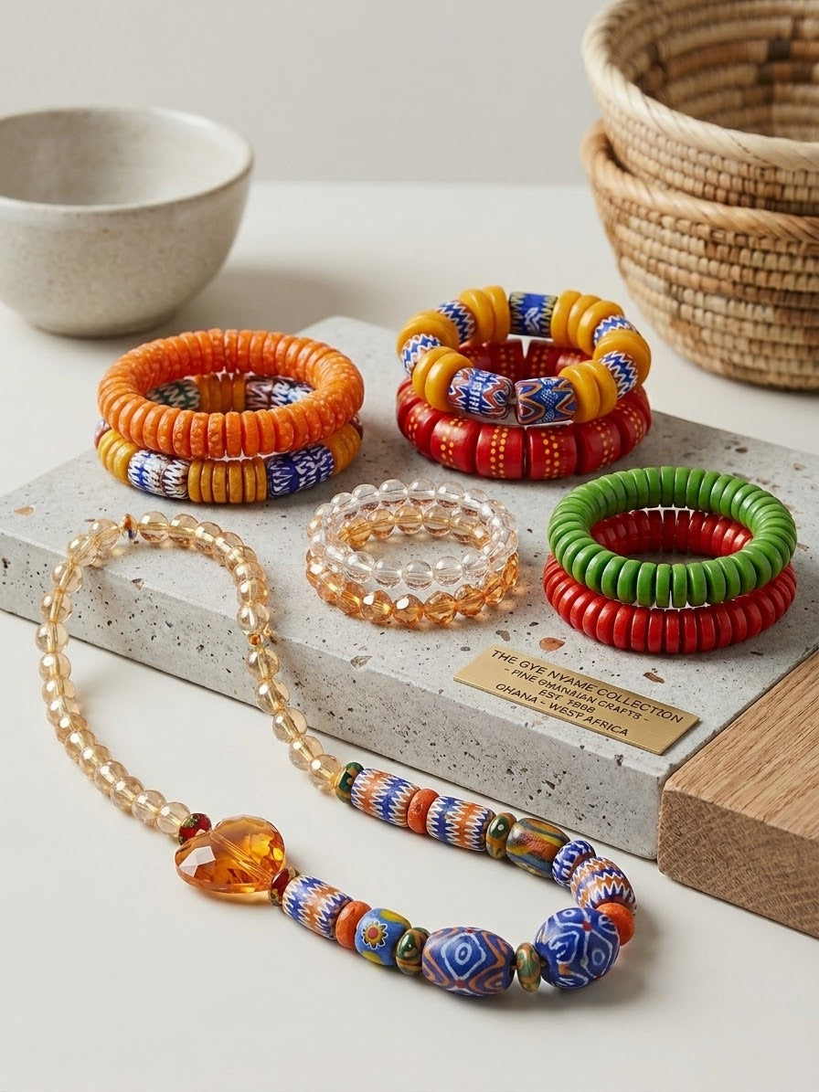 Refined Ghanaian beads