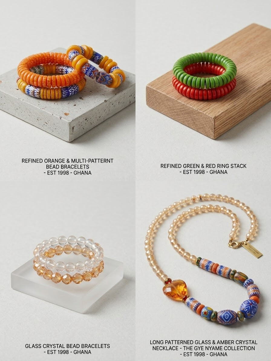 Refined Ghanaian beads