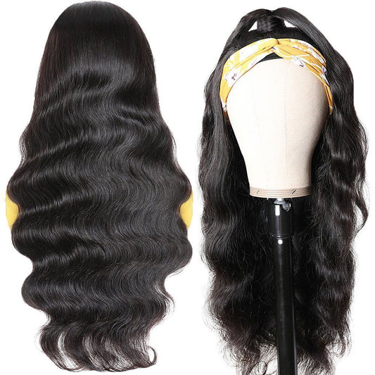 August - 26" Headband Human Hair Wig