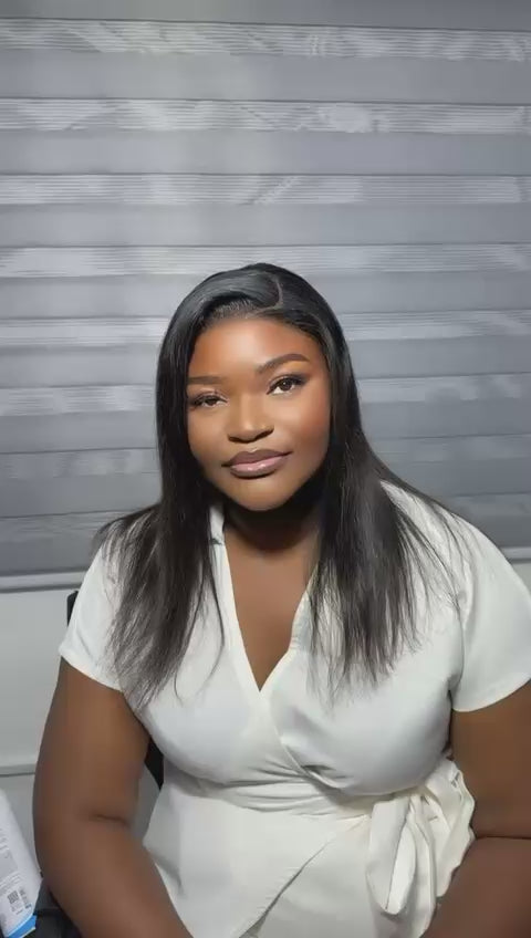 4×4 Closure Gluless Straight Wig "Queen " 180% density,  16"