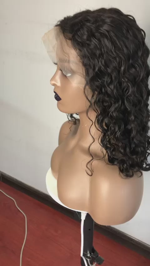"Crystal" Curly 13x4 Lace Wig 14", 180% density