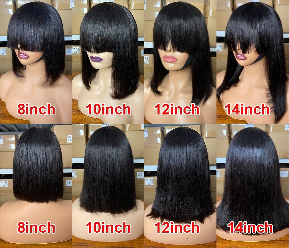 10-inch  Bang Wig None Lace "Becky"